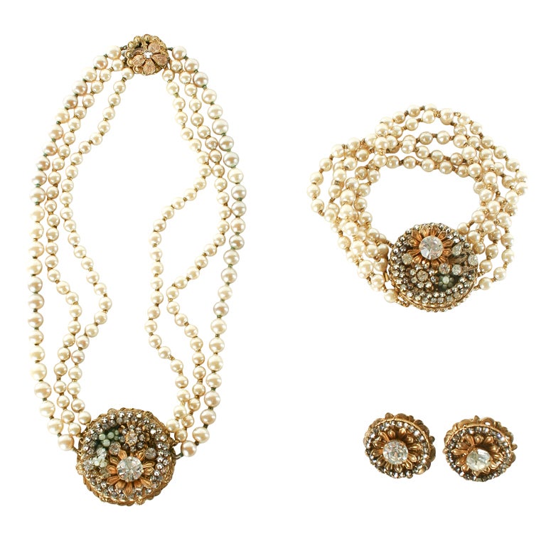 Miriam Haskell Parure For Sale