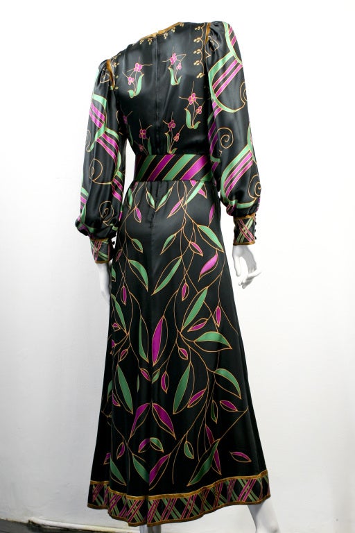 1970s Chloe gown designed by Karl Lagerfeld. Exquisite silk floral print. Ballon Sleeves. Striped silk belt. Excellent condition. S-M size.

Store Hours: 

DEVORADO
436 E.9th St.
NYC, NY 10009
Store Hours: Mon-Sat 12-7pm, Sun 1-7pm