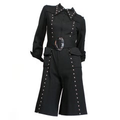 Vintage MARION DIGNEY Black Studded Jumpsuit