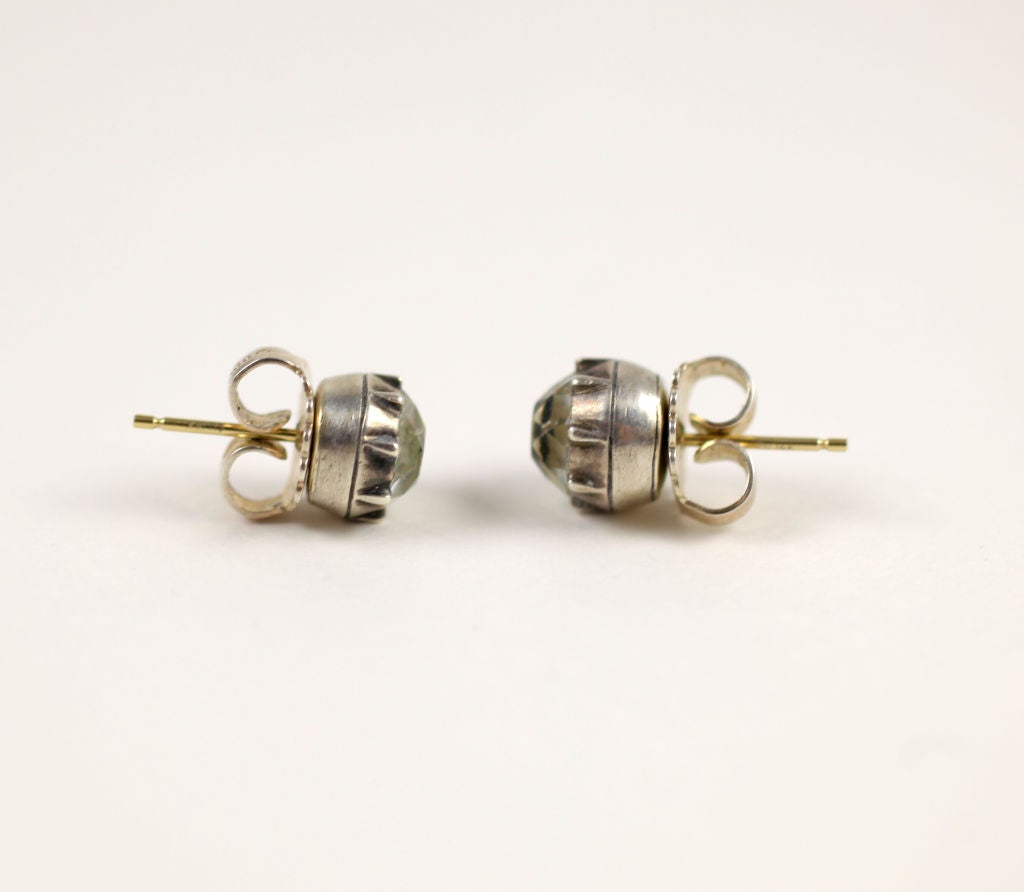 Pastemaker Luxurious Georgian Paste Stud Earrings at 1stDibs