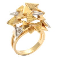 Gold and Diamond Confetti Ring