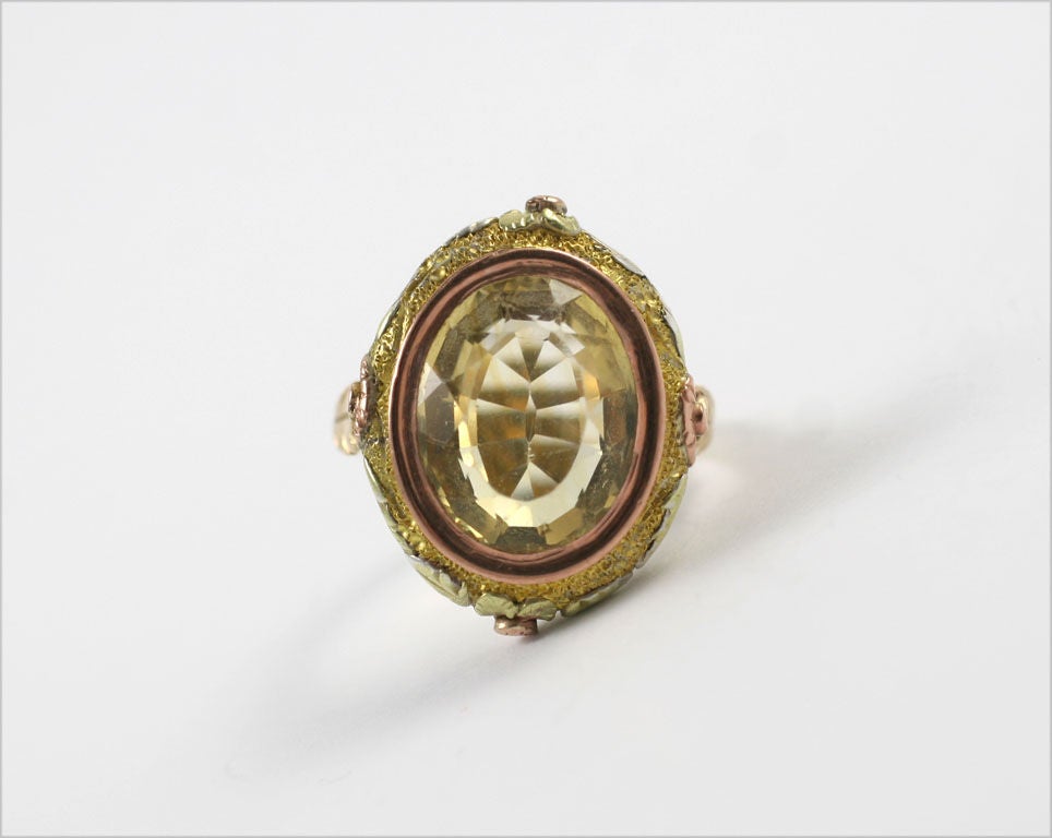 Admirable Victorian Citrine Ring In Excellent Condition In Stamford, CT