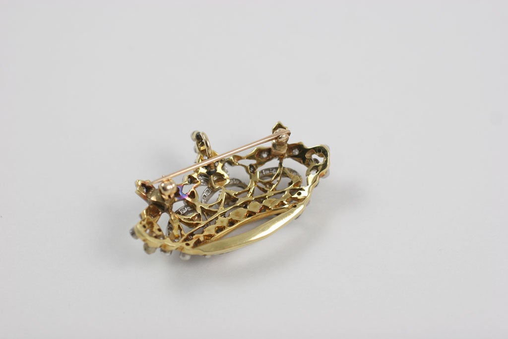 Victorian Diamond Crown Pendant/Brooch 3