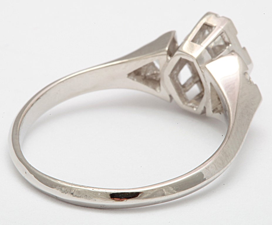 hexagon cut engagement ring