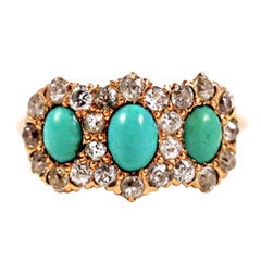 Victorian Turquoise and Diamond Ring