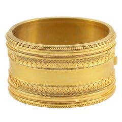 Glorious Wide Victorian Gold Cuff