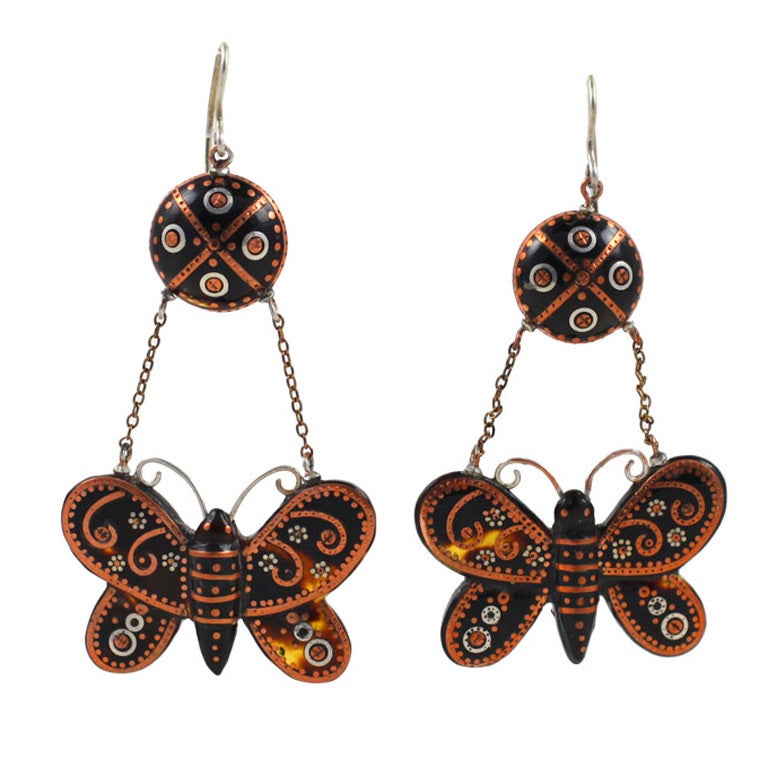Victorian Butterfly Pique Earrings 1