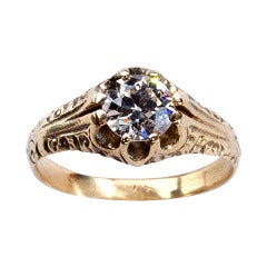 Antique Diamond Prisms in a Transitional Diamond Ring