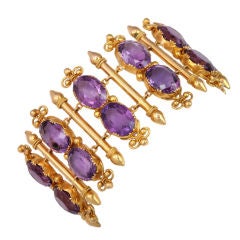 Purple Passion: A Double Amethyst Victorian Bracelet at 1stDibs