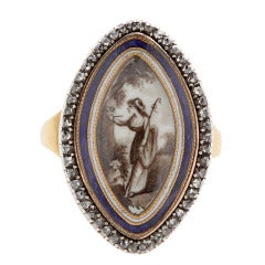 Antique Eternal Love: A Georgian Enamel Diamond Ring