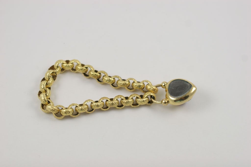 gold heart padlock bracelet