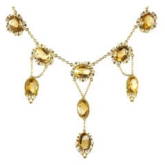 Sunny Georgian Period Citrine Necklace 5