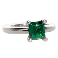 Green Tourmaline Princess Ring