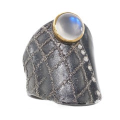 Atelier Zobel Moonstone Diamond Silver Gold Platinum Ring