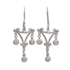 Pamela Froman Diamond Dangle Earrings