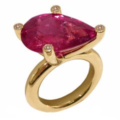 Ruby and Diamond Princess Ring