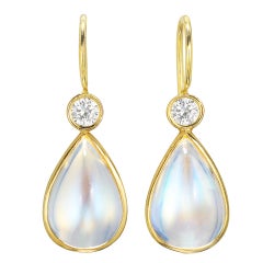 Stunning Blue Moonstone Drop Earrings