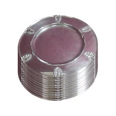 BUCCELLATI Laura Sterling Silver Set of Twelve Charger Plates