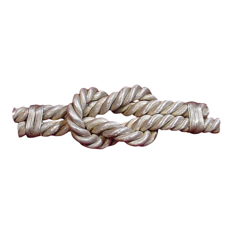 JANNA THOMAS 3-D Sterling Silver Rope Knot Paper Weight