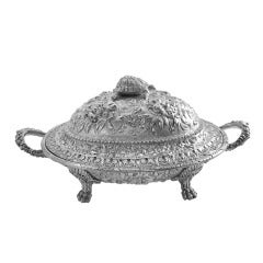 Repousse by Kirk Sterling Silver Terrapin Tureen w/TURTLE