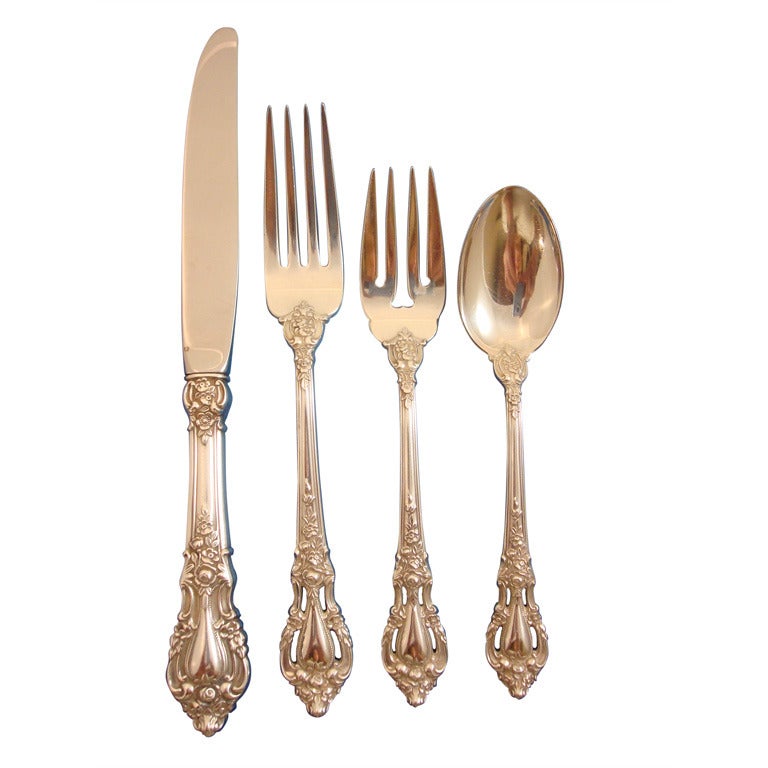 Eloquence by Lunt Sterling Silver 4Piece Place Setting at 1stDibs