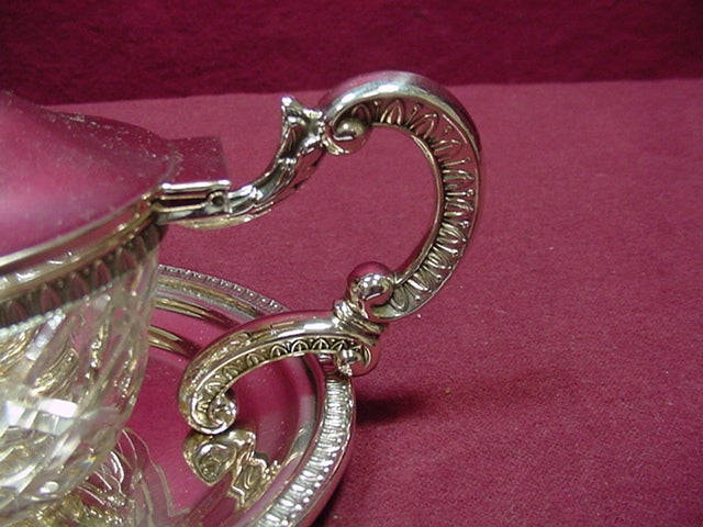 BUCCELLATI Empire Sterling Silver Dish with Glass Liner