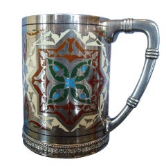 TIFFANY & CO. Enameled Sterling Silver Mug