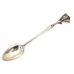 Rare American Goose Stuffing Spoon w/realistic leg handle D&H