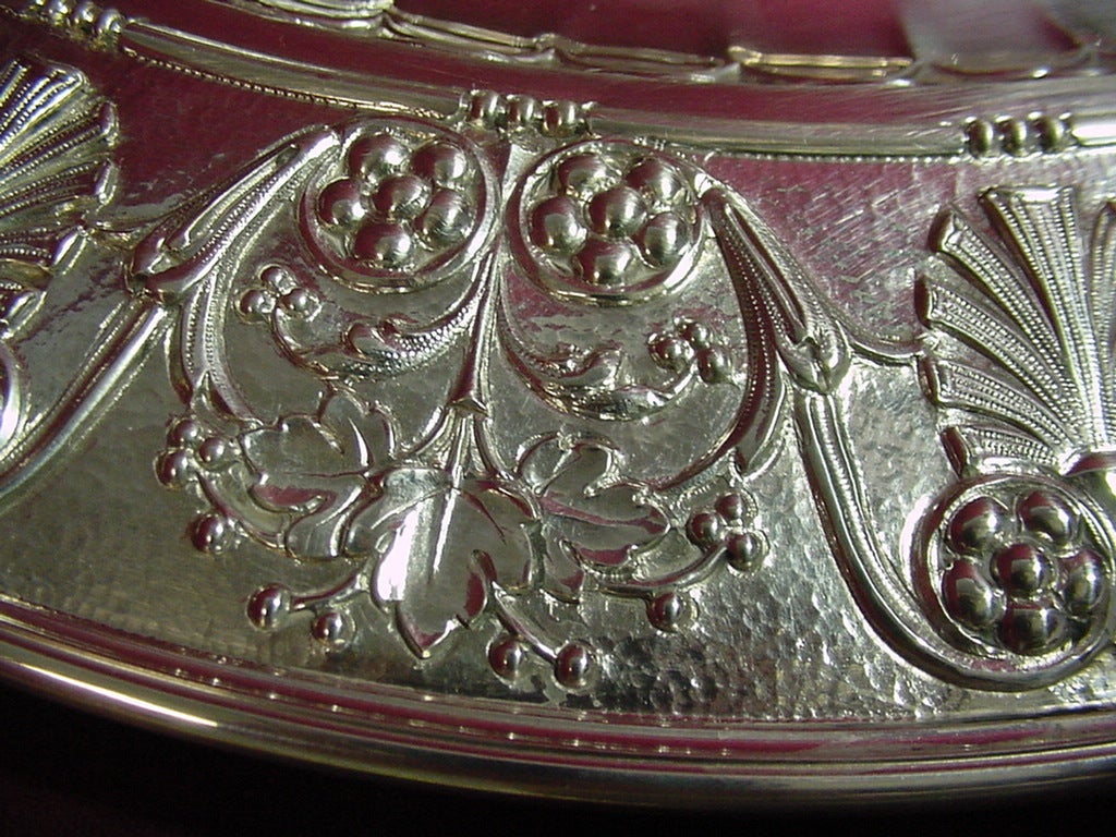 Buccellati Round Sterling Silver Serving Tray 14 1/2