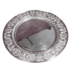 Buccellati Round Sterling Silver Serving Tray 14 1/2"