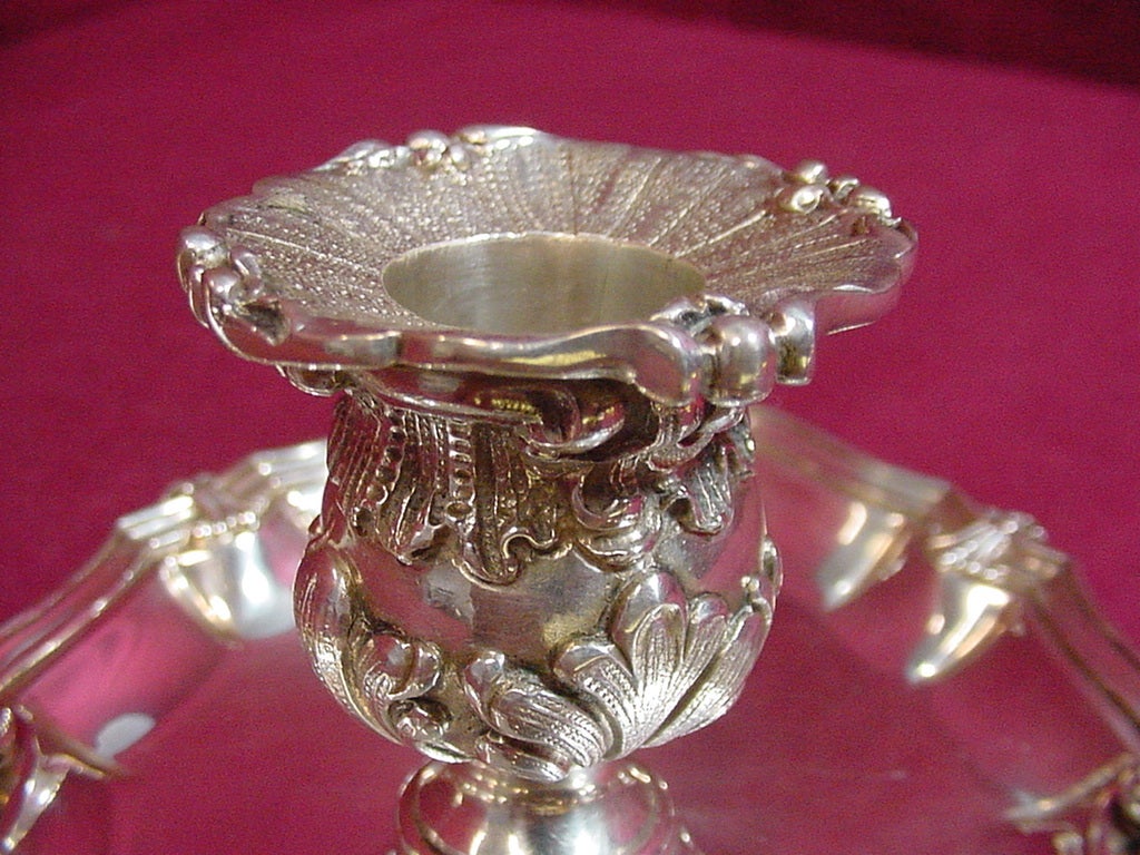 Grande Imperiale by Buccellati sterling silver Chamber Stick, 8 ½” x 6 ½” x 3 1/8”H.