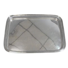 Buccellati Sterling Silver Gallery Tray Italy 15"