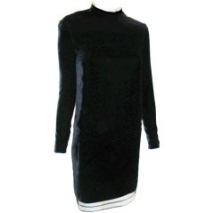 Ralph Rucci Couture Black velvet Cocktail Dress at 1stDibs