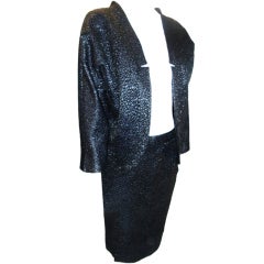 Chado Ralph Rucci Hammered silk  BrocadeJacket Skirt Fall 2010