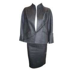 Chado Ralph Rucci  Couture Double Face Cashmere Skirt suit