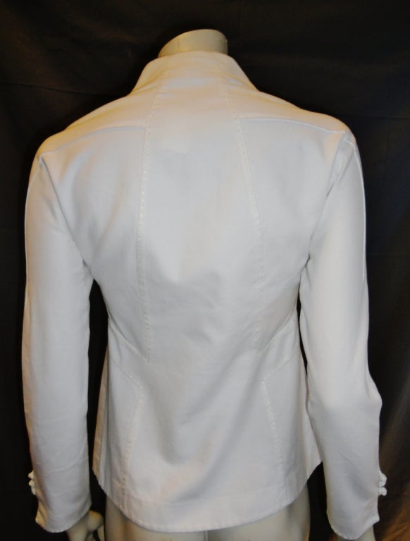 Women's Chado Ralph Rucci White Cotton Pique shirt