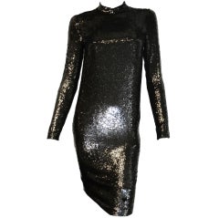 Chado Ralph Rucci  Couture Cocktail  Sequin Dress