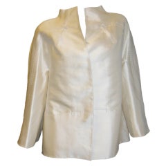 Chado Ralph Rucci Ivory  Silk Oriental Couture  Jacket