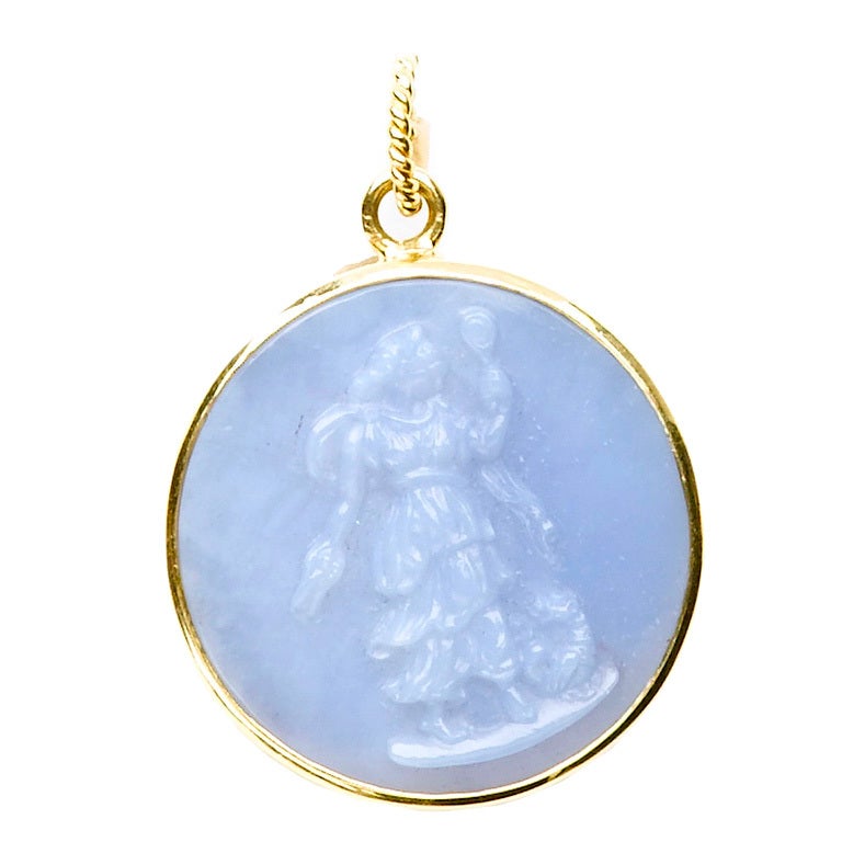 Chalcedony Prudence Pendant For Sale