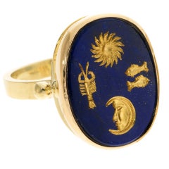 Astrological Lapis RIng