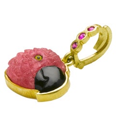 Pink Parrot Pendant