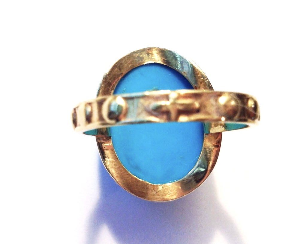 Contemporary Turquoise Scarab Ring
