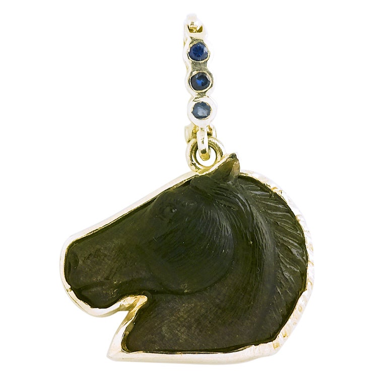 Onyx Horse Head Pendant