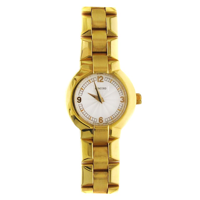 Concord Yellow Gold Ladies Wristwatch For Sale