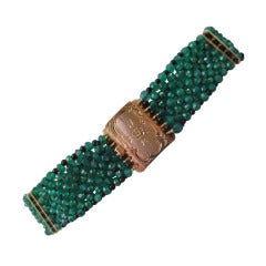 Green Onyx Woven Bracelet