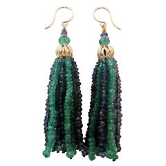 Emerald & Iolite Earrings