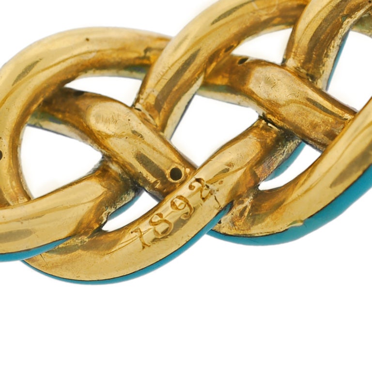 Victorian Enameled Double Love Knot Gold Bracelet at 1stDibs | love ...