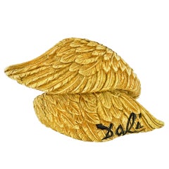 Salvador Dali, Alemany & Ertman Gold Bypass Wing Ring