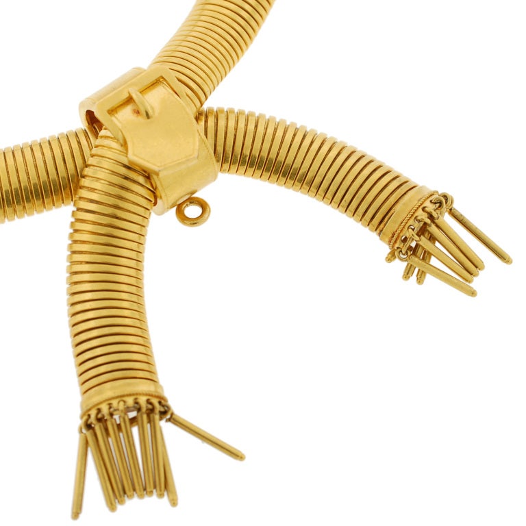 Women's Victorian Gooseneck Chain & Buckle Necklace