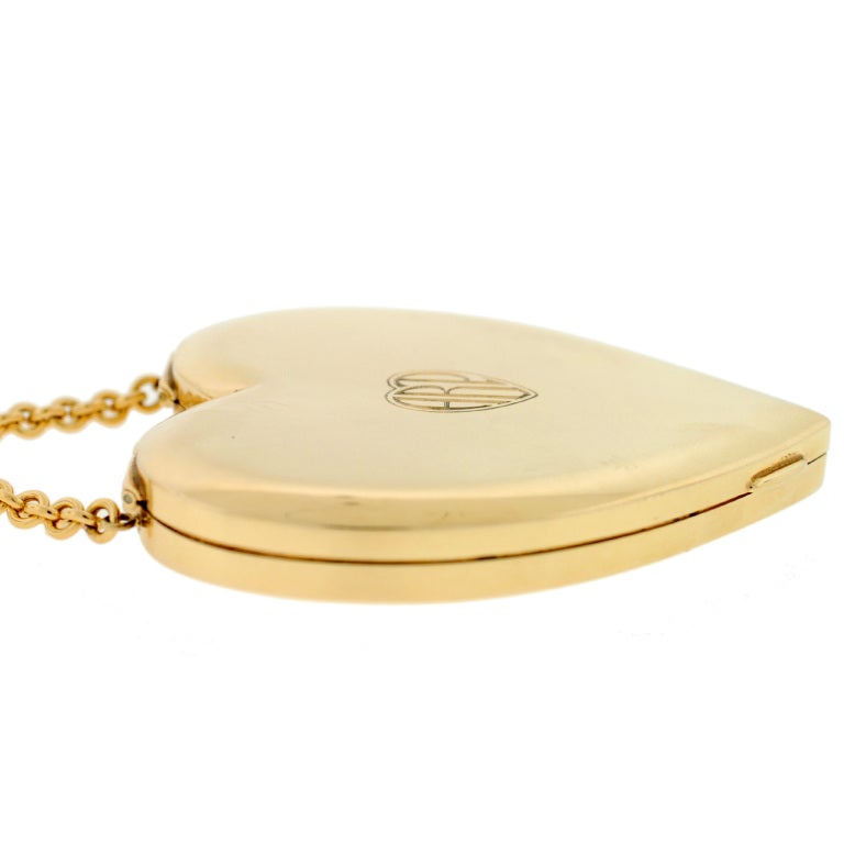 Women's TIFFANY & CO. Gold Heart Compact with Chain